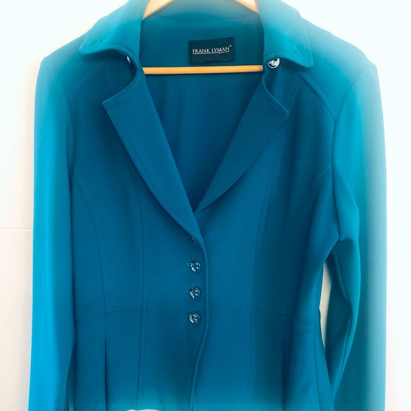 Frank Lyman Teal Blazer - Picture 3 of 5